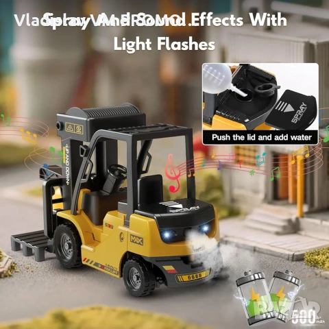 Чисто нова Играчка мотокар с дистанционно управление 1:24 с ремарке, снимка 5 - Коли, камиони, мотори, писти - 54216844