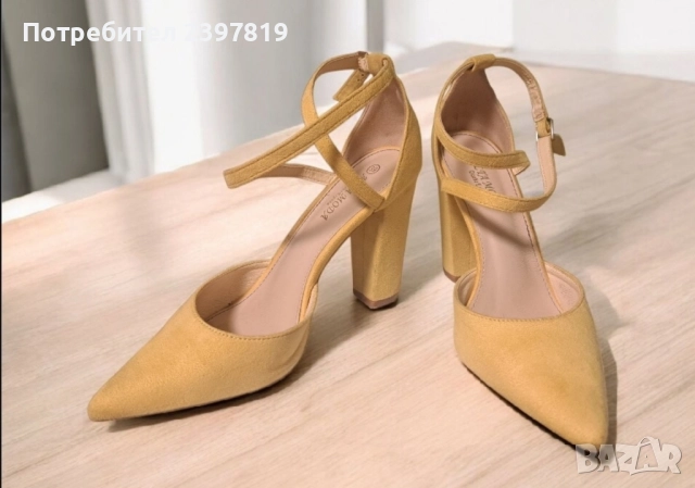 Дамски обувки от велур, снимка 2 - Дамски обувки на ток - 52516762