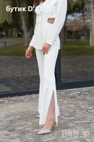 Бял елегантен панталон L'ORO BIANCO, снимка 2 - Панталони - 50099637