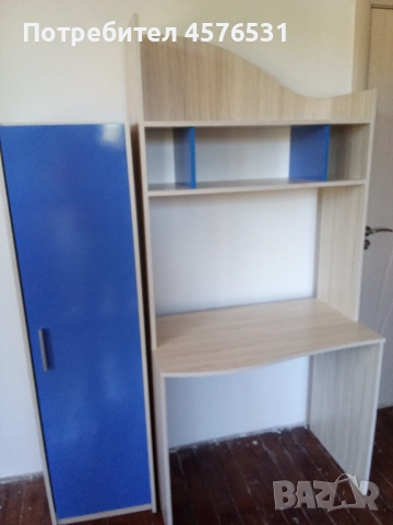Детски гардероб с бюро и секция., снимка 3 - Мебели за детската стая - 51525330