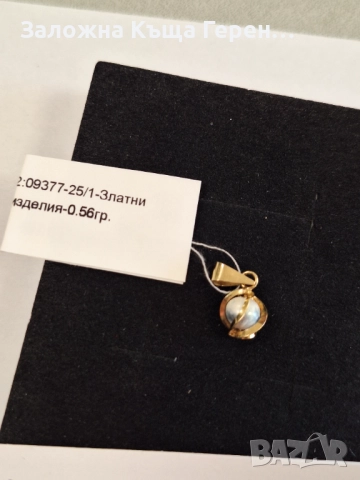 Златна висулка - 0,56 гр., снимка 2 - Колиета, медальони, синджири - 52802459