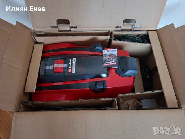 ЧИСТО НОВА Робот косачка Einhell FREELEXO CAM 500 – БЕЗ КАБЕЛ + 3г. Гаранция, снимка 2 - Градинска техника - 54064625