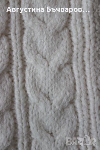 Зимен гащеризон в бяло Reserved-машинно плетиво/62см, снимка 3 - Бебешки гащеризони - 46012043