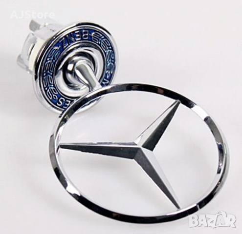 Емблема мерник за Mercedes Benz Silver Logo, снимка 3 - Аксесоари и консумативи - 45059275