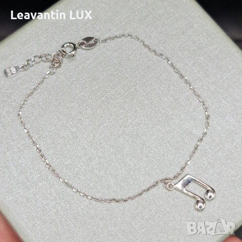 Сребърна гривна Нота, снимка 3 - Гривни - 53253024