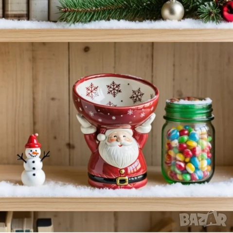 Молд кашпа дядо Коледа с купа, снимка 9 - Форми - 51742447