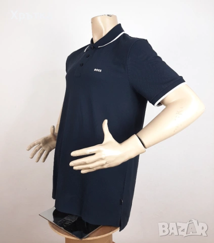 Hugo Boss Parloy190 - Оригинална мъжка тениска с яка р-р XL, снимка 5 - Тениски - 54152085