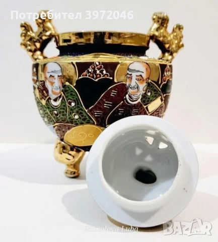 Японска кадилница SafsumaMoriage , снимка 6 - Антикварни и старинни предмети - 50991601