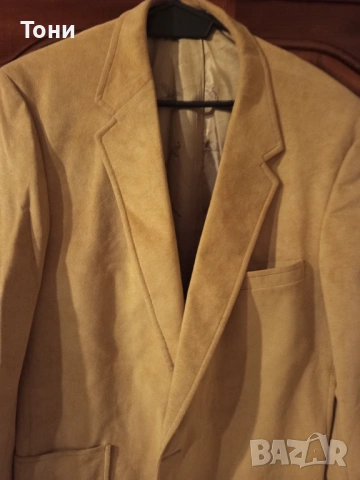 Ново Мъжко Сако от Чист Натурален Велур L, снимка 8 - Сака - 53134742