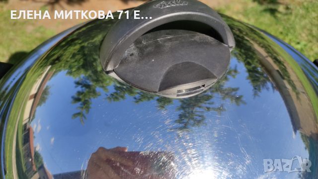 Fissler много голям уок тиган от неръждаема стомана с капак с отдушник, снимка 2 - Съдове за готвене - 46232828