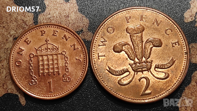 Монети Великобритания - 2 бр.>Кралица Елизабет II[2001]