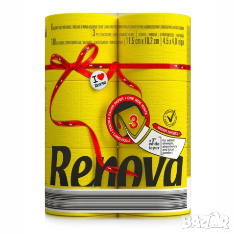 Renova Yellow toilet paper, Ренова жълта тоалетна хартия 
