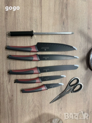 комплект ножове, снимка 7 - Прибори за хранене, готвене и сервиране - 53788844