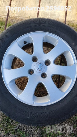 Джанти с гуми 15" от Пежо 307, снимка 5 - Гуми и джанти - 53830226