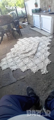 2бр стари ръчно плетени ретро покривки, снимка 6 - Антикварни и старинни предмети - 50781171