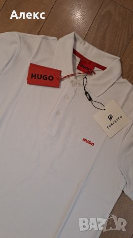 Тениска Hugo Boss с яка, снимка 4 - Тениски - 45343270