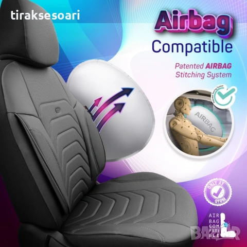 Луксозна тапицерия OTOM Core Design черна със сив шев – универсален комплект, снимка 6 - Аксесоари и консумативи - 53625111