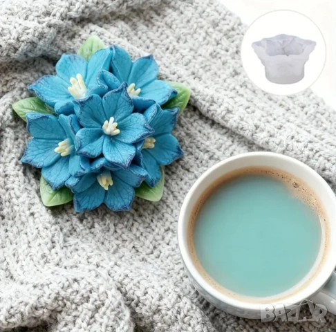Молд цвете Хортензия , снимка 2 - Форми - 53053362