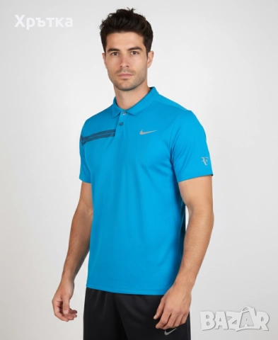 Nike Roger Federer - Оригинална мъжка тениска с яка размер L