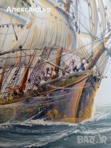 Маслена картина подписана, снимка 4 - Картини - 53919731