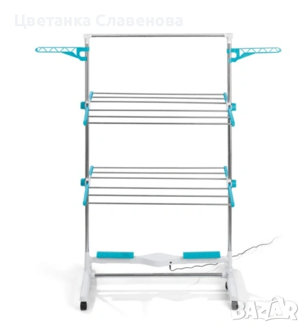 Сушилник за дрехи с въздушен поток Easymaxx, бързосъхнещ, по-малко гънки, сгъваем, лек, снимка 10 - Други стоки за дома - 53123484