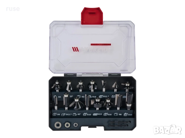 НОВИ! Комплект фрезерни битове Parkside Performance битове за оберфреза, снимка 2 - Други инструменти - 51693142