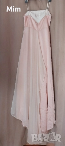 Италианска официална ,дълга,розова рокля , снимка 6 - Рокли - 51601198