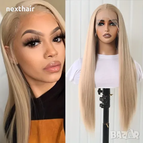 Елегантна права руса перука с дантела 13x4 лейс фронт LACE FRONT