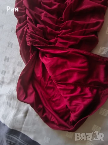 Дълга рокля в бордо , снимка 9 - Рокли - 51280453