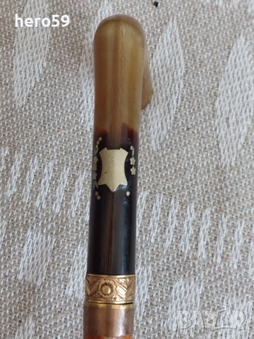 Много рядък бастун с тристранно острие с клеймо"Толедо"дръжка от рог, снимка 3 - Антикварни и старинни предмети - 46262482
