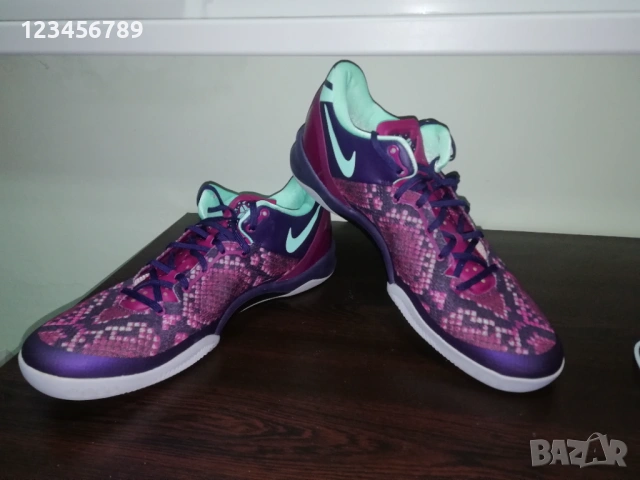 Nike Kobe Bryant 8 Pit Viper 2013 Purple Dynasty Green Sneakers оригинални Коби Брайънт маратонки , снимка 3 - Спортни обувки - 53309659