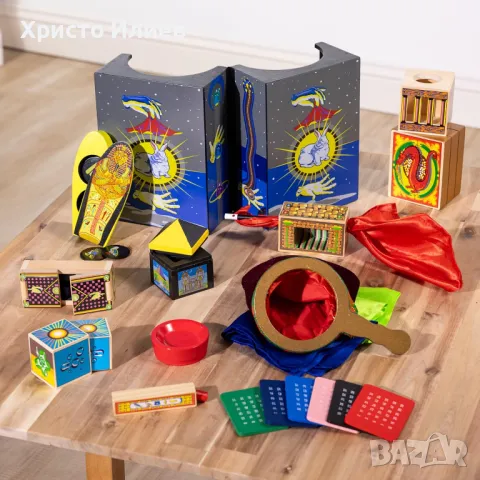 Луксозен дървен комплект за фокуси Melissa & Doug магически комплект, снимка 2 - Образователни игри - 49789161