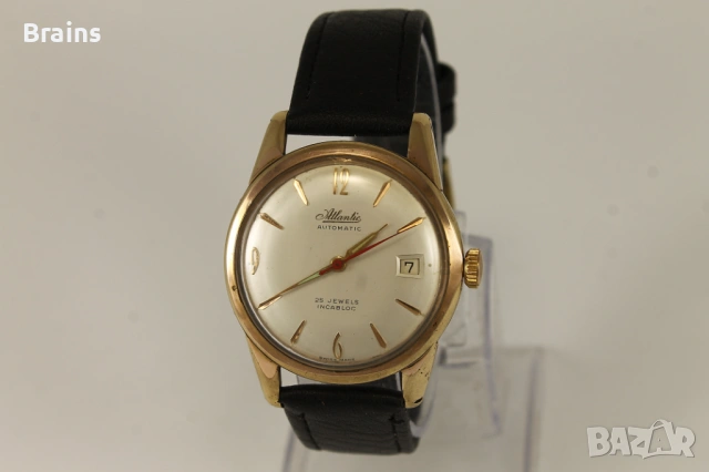 1950's ATLANTIC Automatic Позлатен Швейцарски Ръчен Часовник