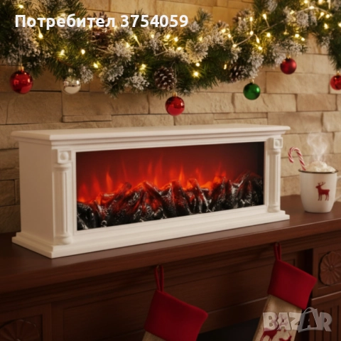 Голяма LED камина с ефект на жар – уют и атмосфера без дим и огън SP47