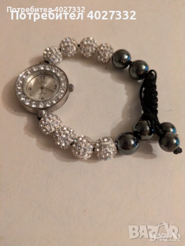 Комплект бижута с зелени кристали – колие, гривна, обеци и часовник, снимка 7 - Бижутерийни комплекти - 54114413