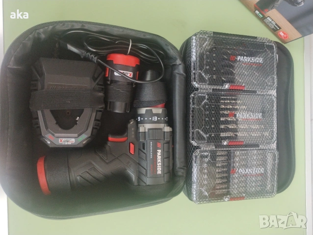 Бормашина+винтоверт PARKSIDE PERFORMANCE12V PBSPA 12 E4+2 батерии, зарядно и комплект свредла+битове, снимка 15 - Други инструменти - 53753293