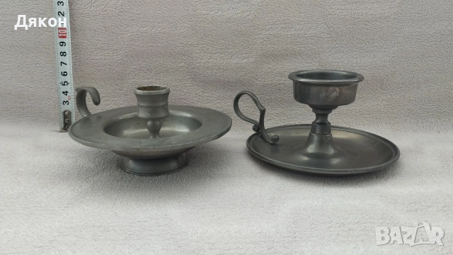 Свещници с дръжки , снимка 2 - Антикварни и старинни предмети - 53936939