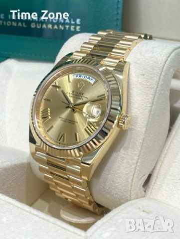 Rolex Day-Date 40mm Yellow Gold 18K Champagne Automatic Мъжки / Унисекс Различни Варианти, снимка 4 - Мъжки - 54047730
