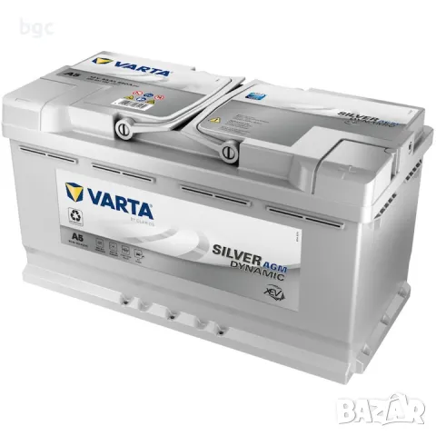 НОВ VARTA Silver AGM xEV A5 95Ah 850A 595901085 клема ⊕ отдясно - 24 мес гаранция, снимка 5 - Друга електроника - 49653035