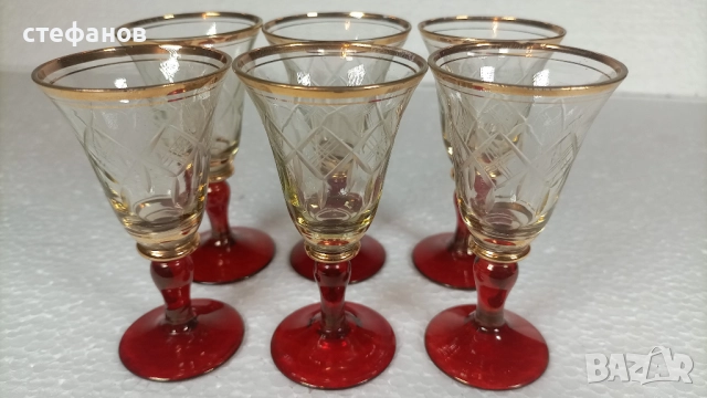 Изключително красиви чашки за ликьор или ракия от едно време, снимка 7 - Антикварни и старинни предмети - 52380764