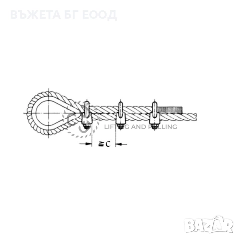 Скоби за въже неръждаеми, снимка 3 - Други инструменти - 37626516