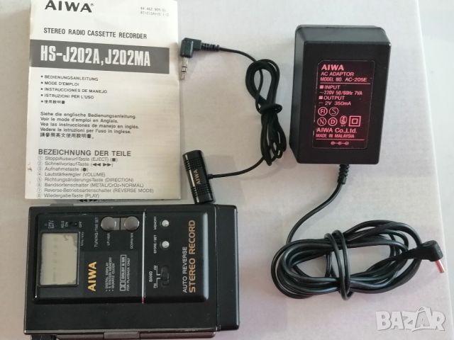 Ретро уокмен AIWA HS-J202, снимка 2 - Радиокасетофони, транзистори - 46486539