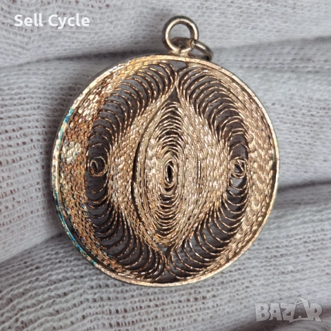 ✅СРЕБЪРЕН МЕДАЛЬОН - ФИЛИГРАН❗, снимка 2 - Антикварни и старинни предмети - 54043516