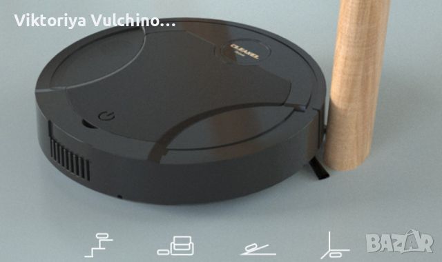 Иновативна интелигентна прахосмукачка-робот за перфектно почистване в дома и офиса Cleaner K250, снимка 3 - Прахосмукачки - 45784064
