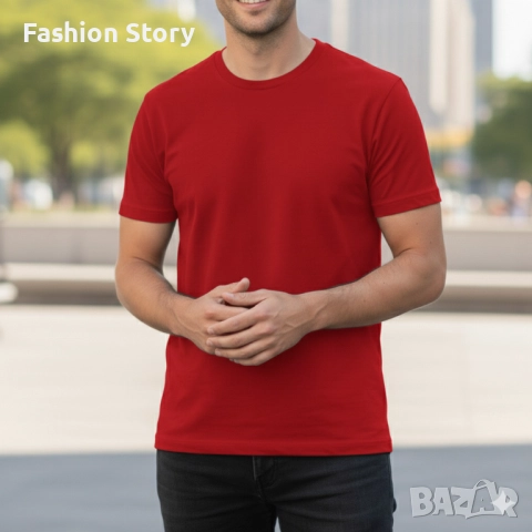 Мъжки тениски от 100% памук – 8 различни цвята, снимка 6 - Тениски - 51849804