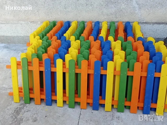 Декоративна дървена ограда с врата за двор градина заведение детска площадка детски кът оградни пана, снимка 8 - Огради и мрежи - 50462496