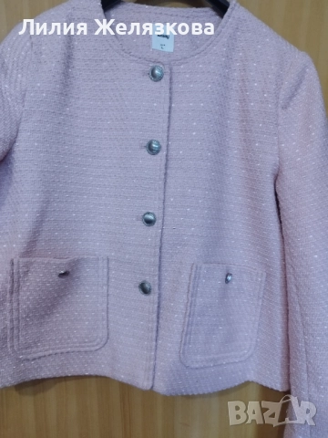 Дамско сако розово букле,Л, снимка 3 - Сака - 52660512