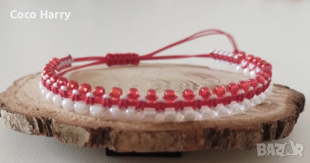 Комплект 5гривни мартенички,ръчно изработени, снимка 5 - Гривни - 53074564