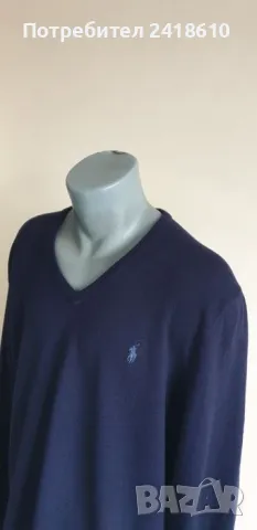 POLO Ralph Lauren V - Neck Sweather Wool /Merino Mens Size XL НОВО! ОРИГИНАЛ! Мъжки Пуловер!, снимка 3 - Пуловери - 48282786