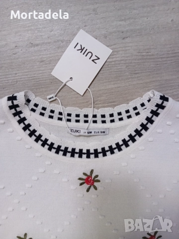 Дамска блуза финно плетиво, снимка 2 - Тениски - 51686895